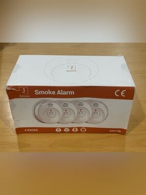Jemay Photoelectric Smoke Alarm Model AW106 (4 Pack) Battery Operated New Sealed